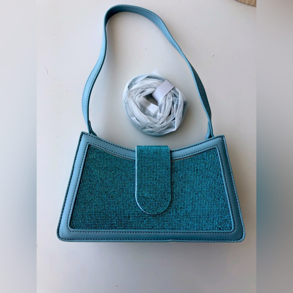 COPY - Blue rhinestone ANNA shoulder bag